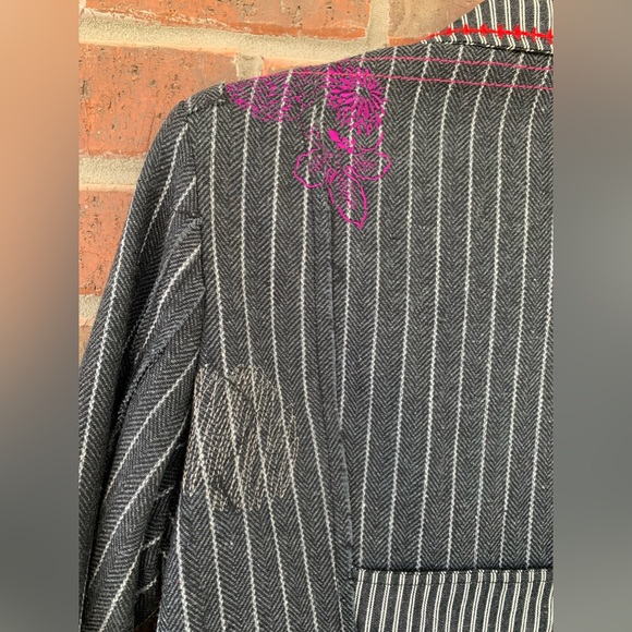 NWOT DuCati Jacket |  Sz 2 Striped | Unique 
Denim | Collared | NEW! - Picture 9 of 17